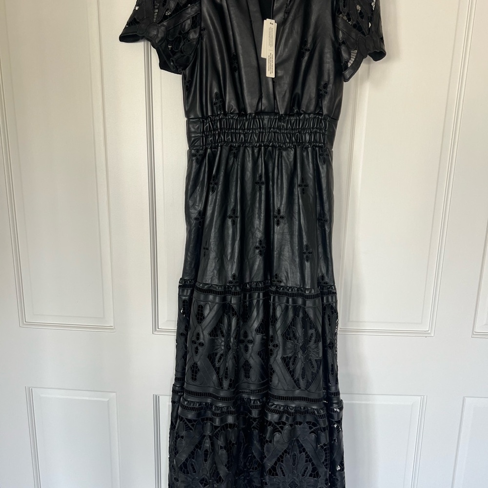 Anthropologie Black Midi Dress